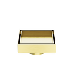 Load image into Gallery viewer, 100MM SQUARE TILE INSERT FLOOR WASTE 50MM OUTLET BRUSHED GOLD
