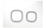 Load image into Gallery viewer, R&amp;T Soft Square Push Plate Matte White with Chrome Trim
