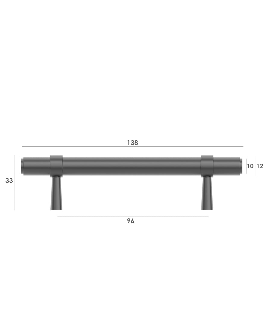 Astor Gun Metal Brass Handle