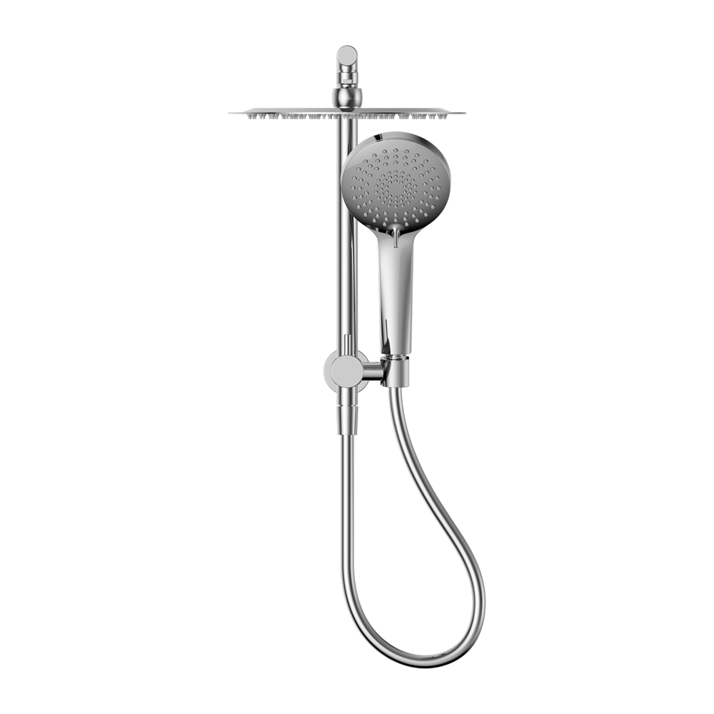 MECCA 2 IN 1 TWIN SHOWER CHROME