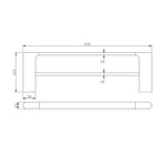 Load image into Gallery viewer, VOG Series Brushed Nickel Double Towel Rail 600mm
