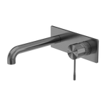 Load image into Gallery viewer, OPAL WALL BASIN/BATH MIXER SEPARATE BACK PLATE 120MM GRAPHITE
