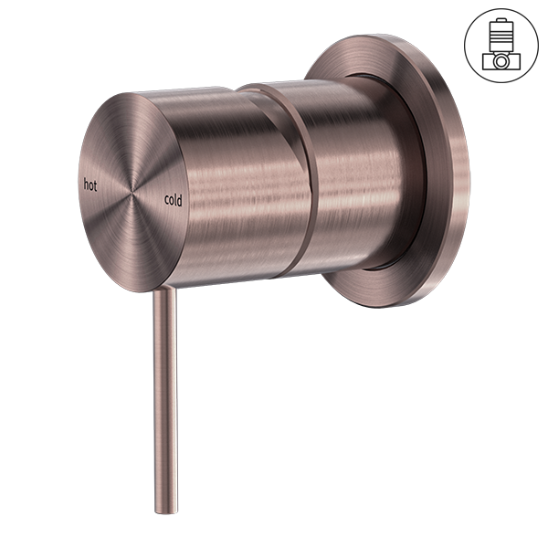 MECCA SHOWER MIXER 60MM PLATE BRUSHED BRONZE