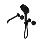 Load image into Gallery viewer, Serenity Progressive Shower System With Spout With Metal Handle And Serenity Hand Shower Matte Black

