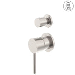 Load image into Gallery viewer, DOLCE SHOWER MIXER WITH DIVERTOR SEPARATE BACK PLATE BRUSHED NICKEL
