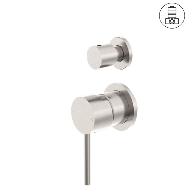 DOLCE SHOWER MIXER WITH DIVERTOR SEPARATE BACK PLATE BRUSHED NICKEL