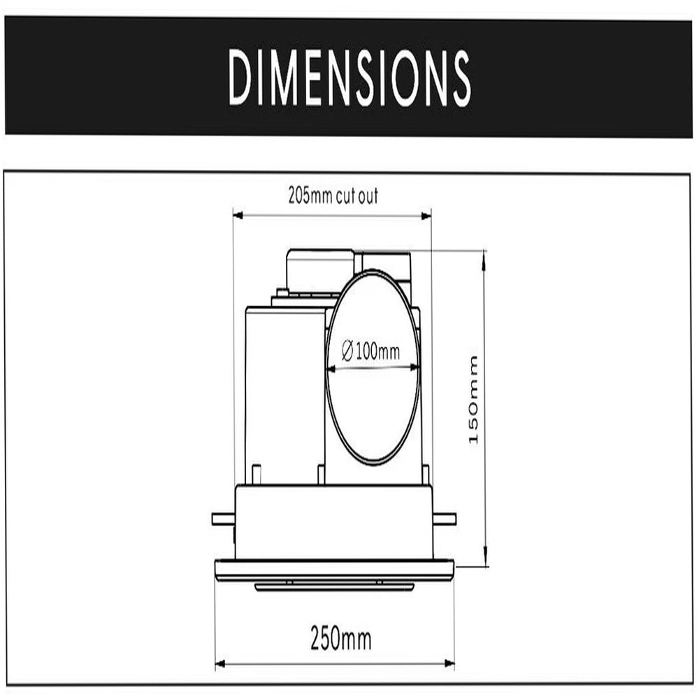 AllAir Classic 8"  SQUARE CEILING MOUNTED EXHAUST