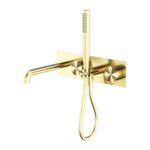 Load image into Gallery viewer, KARA PROGRESSIVE SHOWER SYSTEM WITH SPOUT 230MM BRUSHED GOLD
