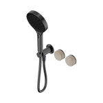 Load image into Gallery viewer, Serenity Progressive Shower System With Rome Travertine Handle And Serenity Hand Shower Gun Metal
