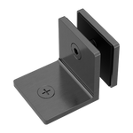 Load image into Gallery viewer, 90 DEGREE GLASS TO WALL BRACKET 10MM GLASS GUN METAL

