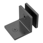 90 DEGREE GLASS TO WALL BRACKET 10MM GLASS GUN METAL