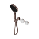 Load image into Gallery viewer, Serenity Progressive Shower System With Arabescato Corchia Handle And Serenity Hand Shower Brushed Bronze
