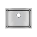 Load image into Gallery viewer, Round Corner Chrome Stainless Steel Handmade Single Bowl Kitchen Sink 600*450*300mm
