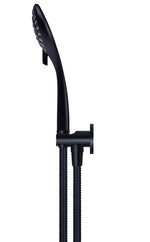 Load image into Gallery viewer, Round Three Function Hand Shower on Fixed Bracket - Matte Black
