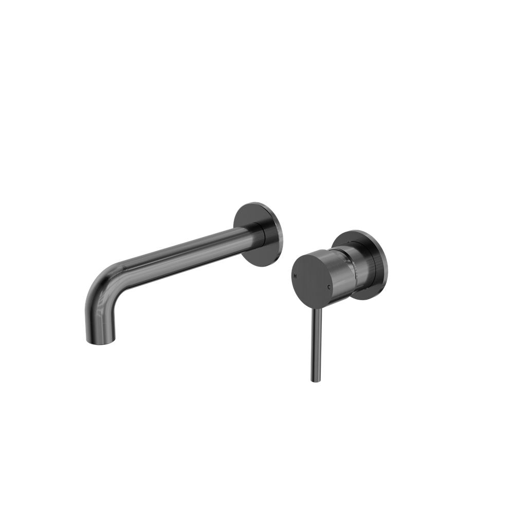 DOLCE WALL BASIN/BATH MIXER SEPARATE BACK PLATE GUN METAL