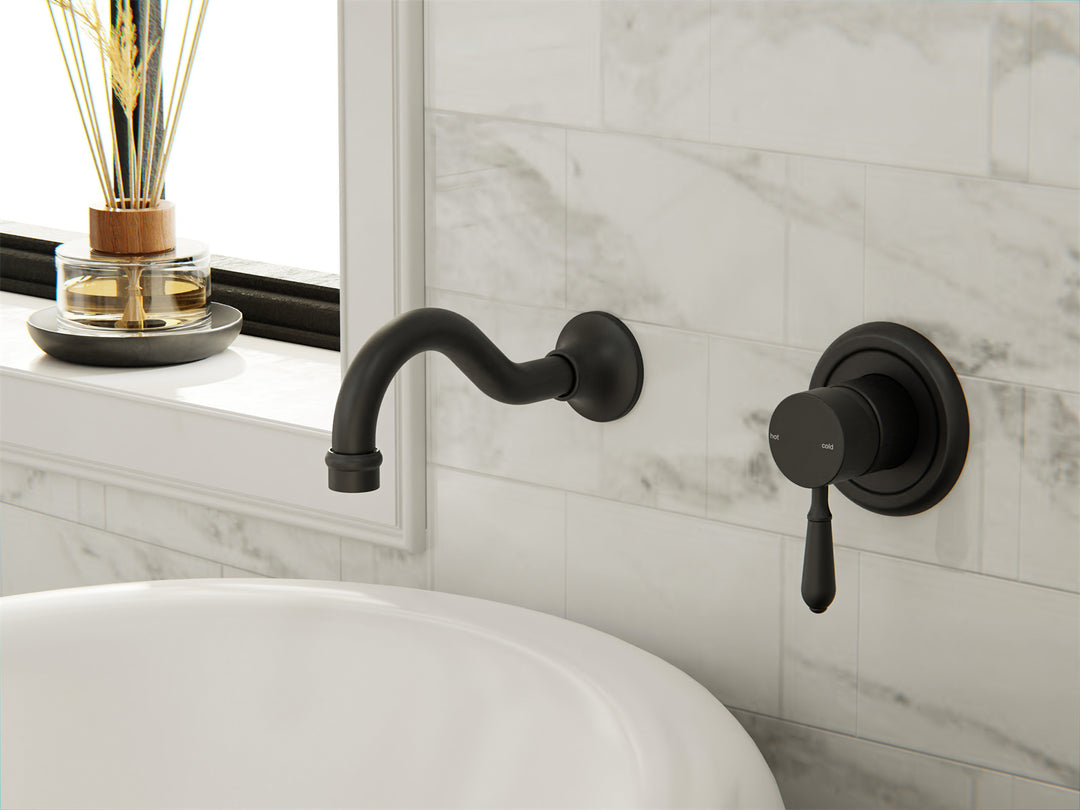 YORK BASIN/BATH SPOUT ONLY MATTE BLACK