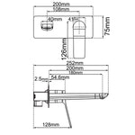 Load image into Gallery viewer, RUSHY Series Square Brushed Nickel Wall Mixer with Spout(color up)(with extension)
