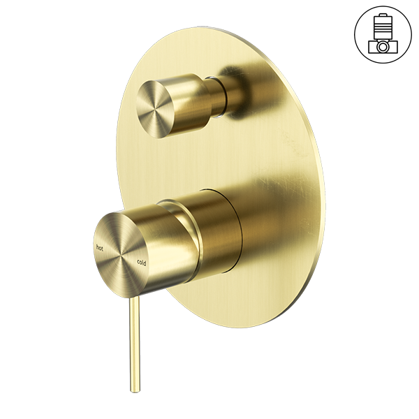 MECCA SHOWER MIXER WITH DIVERTOR BRUSHED GOLD