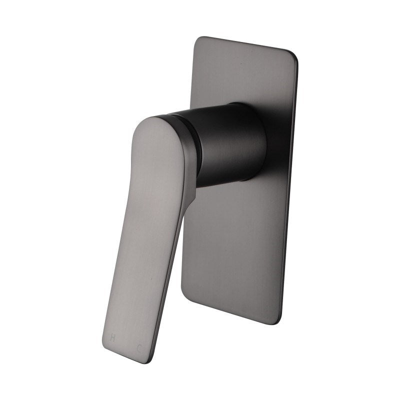 RUSHY Series Square Brushed Gun Metal Grey Wall Mixer(color up)