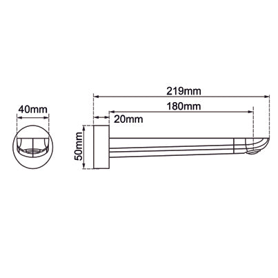 RUSHY Series Chrome Bathtub/Basin Wall Spout