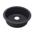 Load image into Gallery viewer, Round Black Arete Stone Granite Single Bowl Stone Kitchen Sink 460mm
