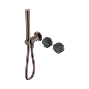 Serenity Progressive Shower System With Verde Alpi Handle And Slim Shower Brushed Bronze