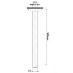 Load image into Gallery viewer, Square Chrome Ceiling Shower Arm 300mm
