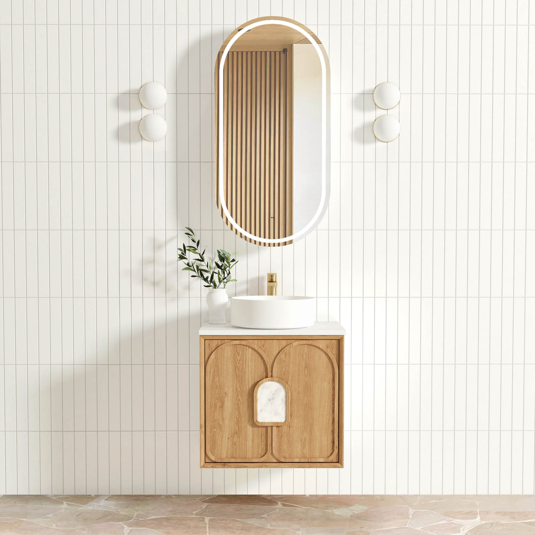 Laguna Natural Oak Wall Hung Vanity