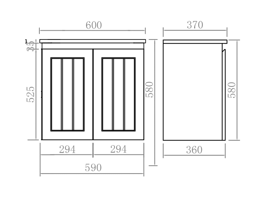 Achill Federation Ensuite Wall Hung Vanity Matte Black