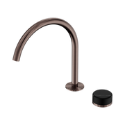 Serenity Progressive Bath/Kitchen Mixer Arc Spout With Marquina Black Handle Brushed Bronze