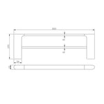 Load image into Gallery viewer, VOG Series Brushed Nickel Double Towel Rail 800mm
