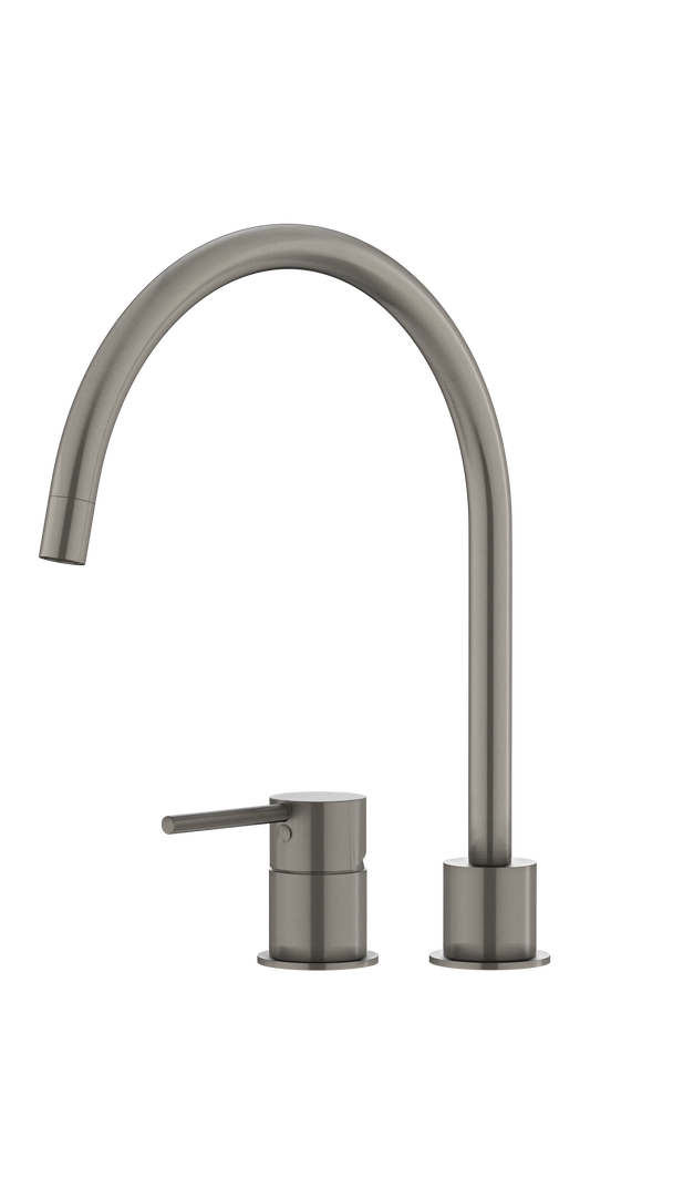 Round Deck Mounted Mixer - Shadow Gunmetal