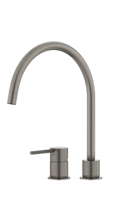 Round Deck Mounted Mixer - Shadow Gunmetal