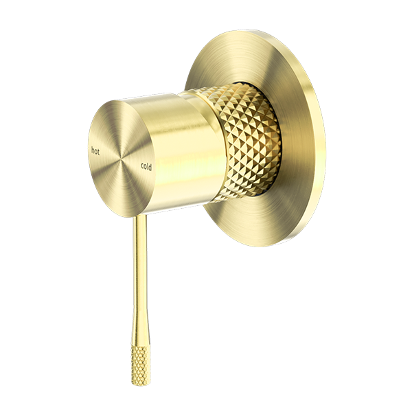 OPAL SHOWER MIXER 80MM PLATE BRUSHED GOLD