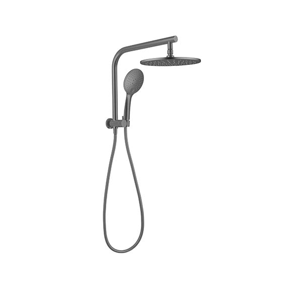 MECCA 2 IN 1 TWIN SHOWER GUN METAL