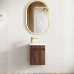 Load image into Gallery viewer, Mini Ensuite Vanity 400mm Sable Walnut Fluted Vanity
