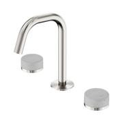 Serenity Basin Set Edge Spout With Carrara Handle Brushed Nickel