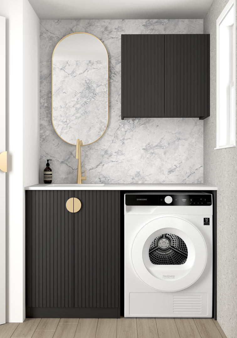 Laundry Kit 1305A Marlo Black with Pure White Top