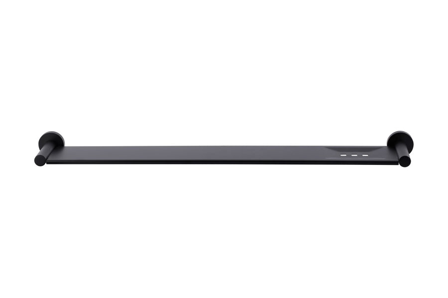 Round Bathroom Shelf - Matte Black