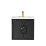 Load image into Gallery viewer, Laguna Black American Oak Wall Hung Vanity
