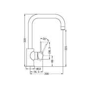 DOLCE KITCHEN MIXER SQUARE SHAPE GUN METAL