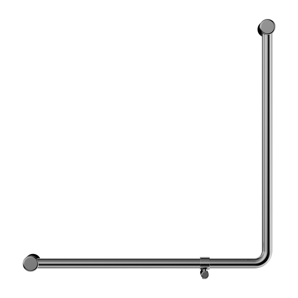 MECCA CARE 32MM 90 DEGREE BENT TUBE GRAB RAIL 750X750MM CHROME