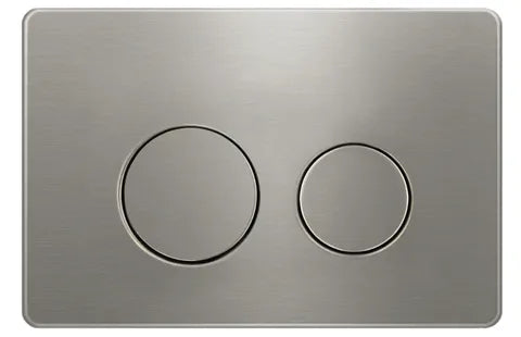 R&T Round Gun Metal Stainless Dual -Flush Push Plate