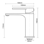 IVANO Series Square Chrome Basin Mixer