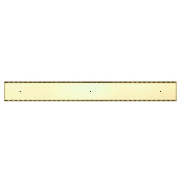 TILE INSERT V CHANNEL FLOOR GRATE 80MM OUTLET WITH HOLE SAW BRUSHED GOLD