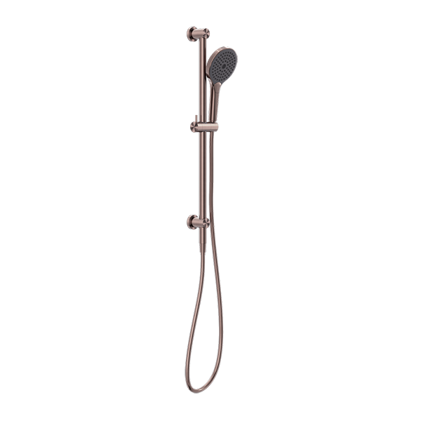 MECCA SHOWER RAIL WITH AIR SHOWER II BRUSHED BRONZE