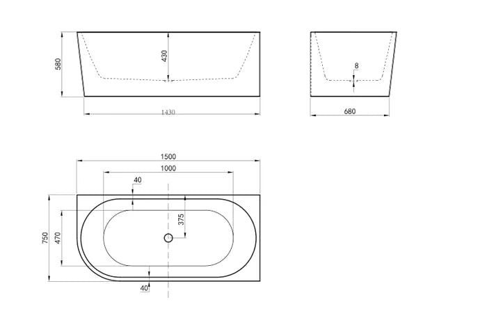 Corner bathtub