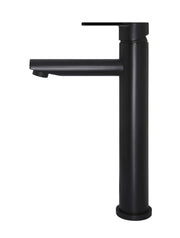 Round Paddle Tall Basin Mixer - Matte Black