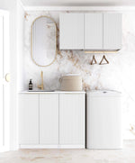 Load image into Gallery viewer, Laundry Kit 1715A Bondi White with Natural Carrara Marble Top
