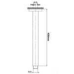Load image into Gallery viewer, Square Gun Metal Grey Ceiling Shower Arm 400mm
